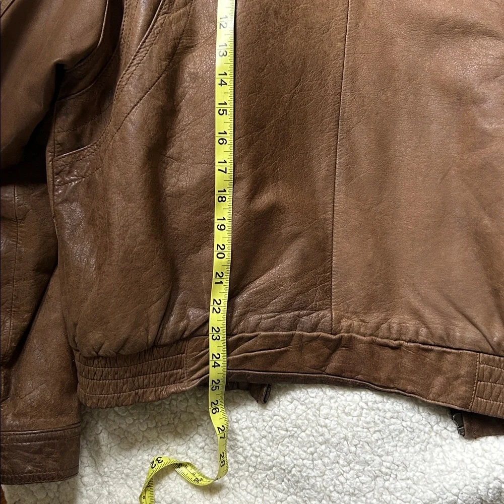 Vintage Leather Bomber Jacket Leather Warehouse XL Oversized